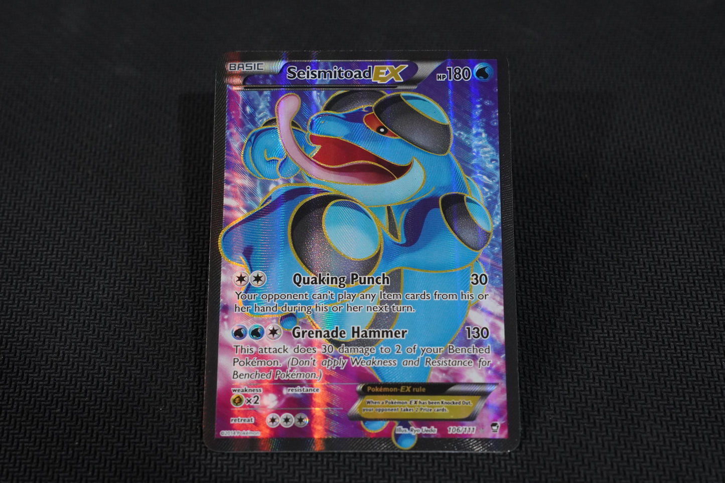 Seismitoad EX 106/111 Furious Fists TCG Pokémon Card - Near Mint