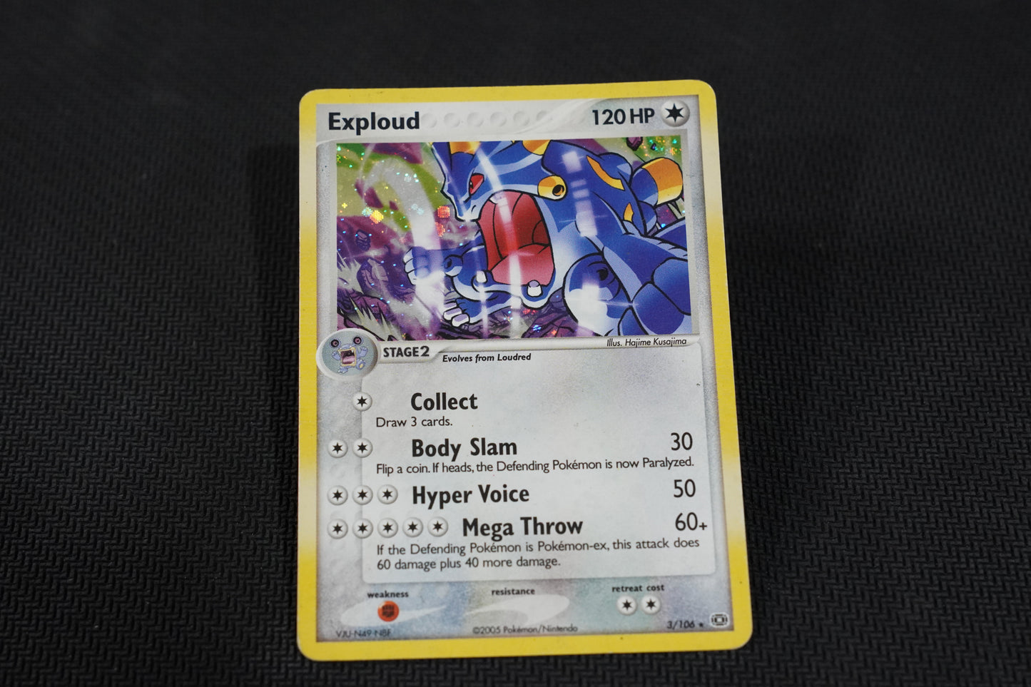 Exploud 3/106 Emerald Holo TCG Pokémon Card - Moderately Played/Heavily Played