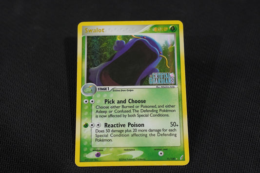 Swalot 11/100 EX Crystal Guardians Reverse Holo TCG Pokémon Card - Lightly Played