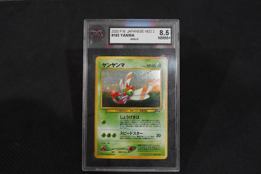 Yanma No.193 Japanese Holo Neo 2 (Crossing the Ruins) TCG Pokémon Card - KSA 8.5 NMM+