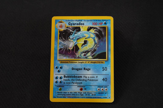 Gyarados 6/102 Base Set Unlimited Holo TCG Pokémon Card - Heavily Played