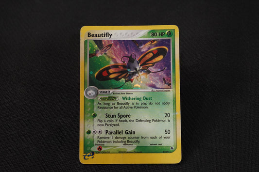 Beautifly 2/109 Ruby & Sapphire E-Reader Holo TCG Pokémon Card - Heavily Played(creased)