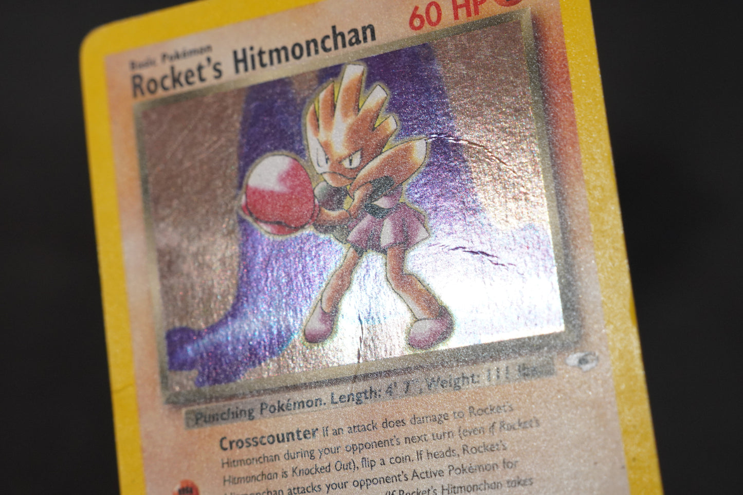 Rocket's Hitmonchan 11/132 Gym Heroes Holo TCG Pokémon Card - Moderately Played/DMG