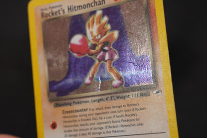 Rocket's Hitmonchan 11/132 Gym Heroes Holo TCG Pokémon Card - Moderately Played/DMG