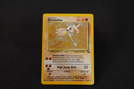 Hitmonlee 7/62 Fossil Unlimited Holo TCG Pokemon Card - Lightly Played