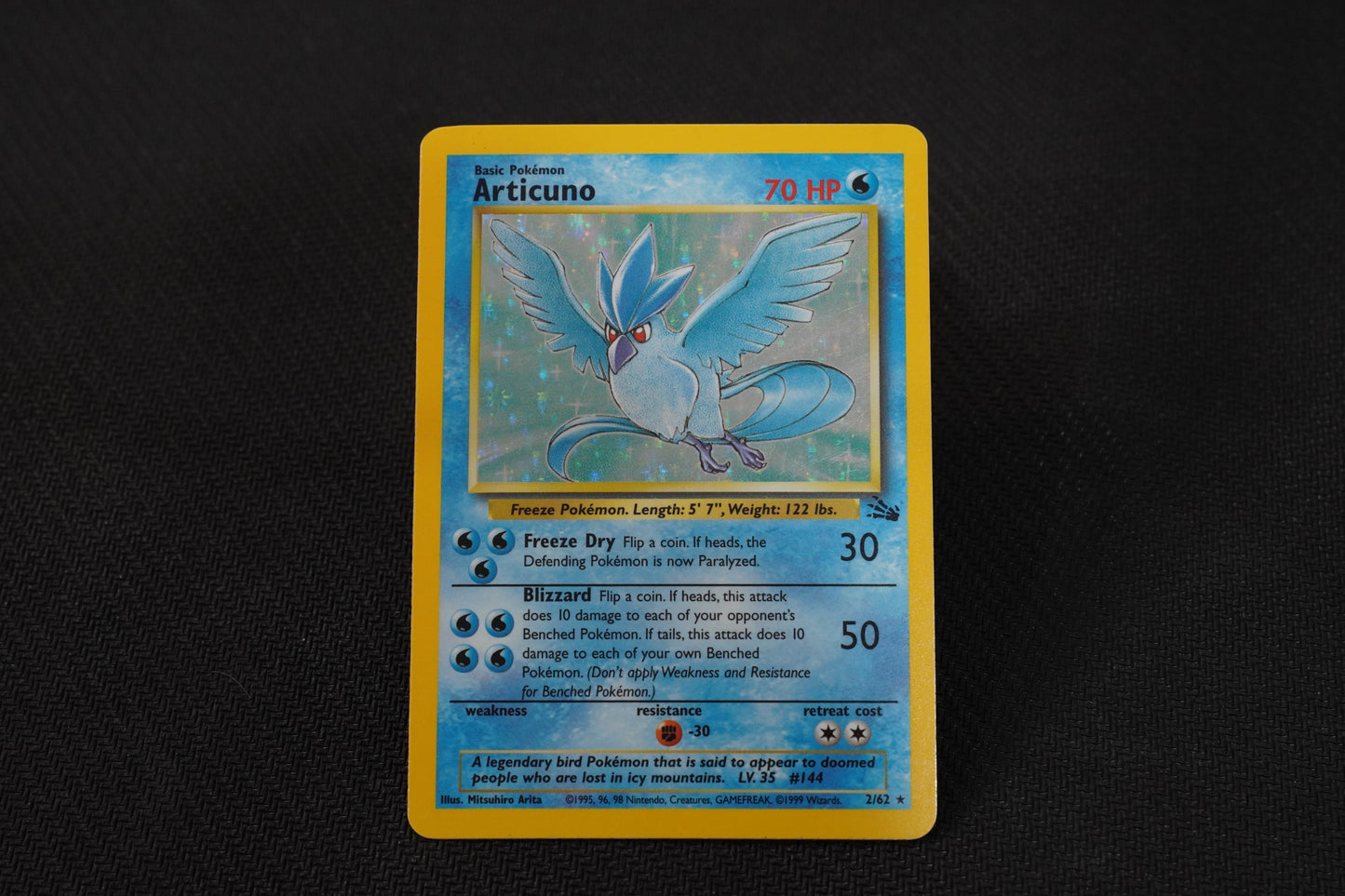 Articuno 2/62 Fossil Unlimited Holo TCG Pokemon Card - Lightly Played