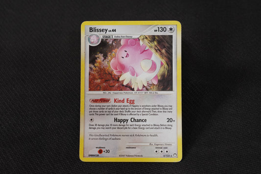 Blissey LV.44 5/123 Mysterious Treasures Holo TCG Pokémon Card - Moderately Played