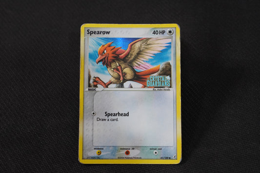 Spearow 61/100 EX Crystal Guardians Reverse Holo TCG Pokémon Card- Heavily Played/D