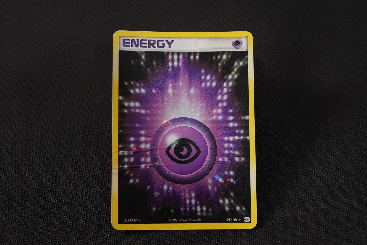 Psychic Energy 105/106 Emerald Holo TCG Pokémon Card - Damaged