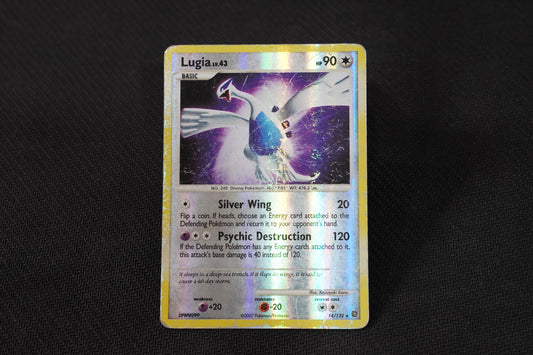 Lugia LV.43 14/132 Secret Wonders Reverse Holo TCG Pokémon Card - Heavily Played/D