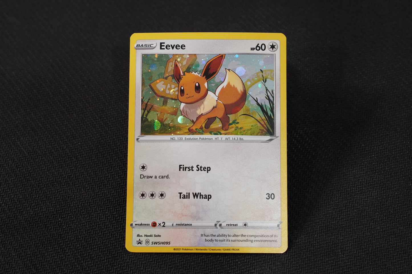 Eevee SWSH095 Promo Holo TCG Pokémon Card - Near Mint