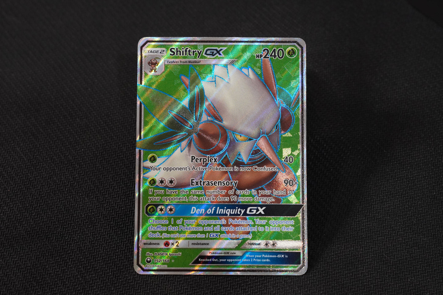 Shiftry GX 152/168 Celestial Storm Holo Full Art TCG Pokémon Card - Near Mint