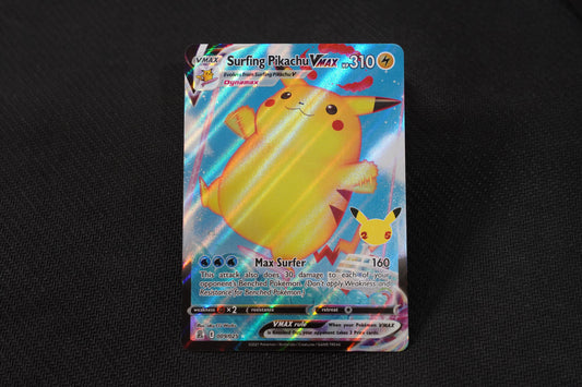 Surfing Pikachu VMAX 009/025 Celebrations Holo Full Art TCG Pokémon Card - Near Mint