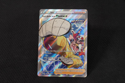 Rapid Strike Style Mustard TG27/TG30 Brilliant Stars Holo Trainer Gallery Full Art TCG Pokémon Card - Near Mint