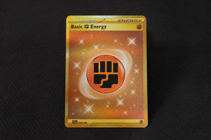 Basic Fighting Energy 258/198 Scarlet & Violet Energy Holo Gold Secret Rare TCG Pokémon Card - Near Mint