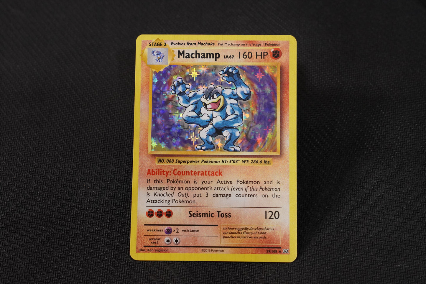 Machamp 59/108 XY Evolutions Holo TCG Pokémon Card - Near Mint