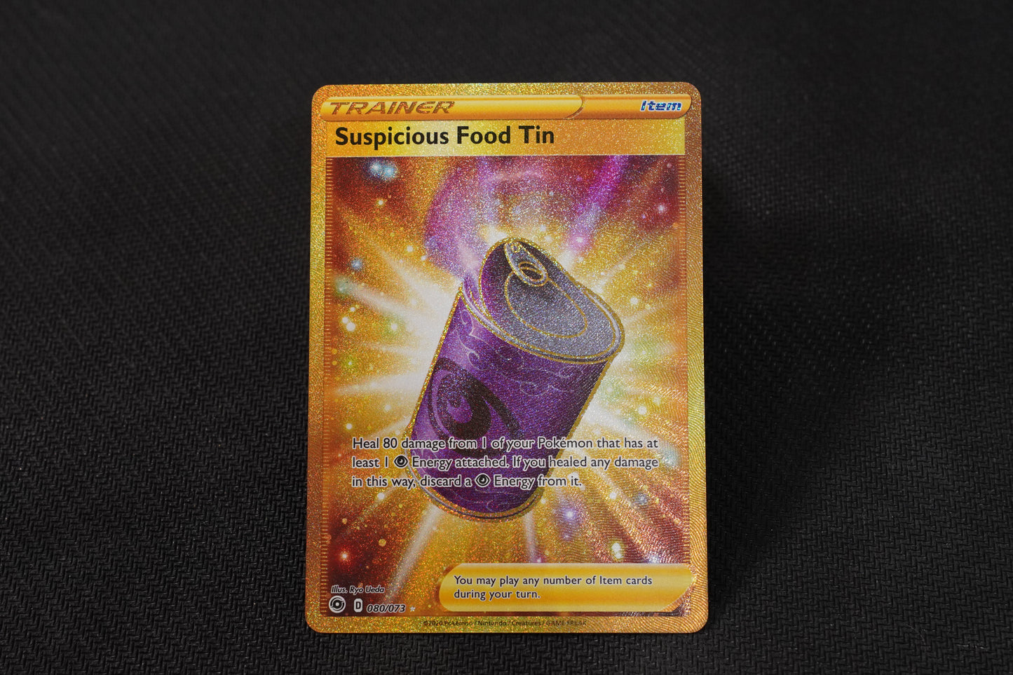 Suspicious Food Tin 080/073 Champion's Path Holo Gold Secret Rare TCG Pokémon Card - Near Mint