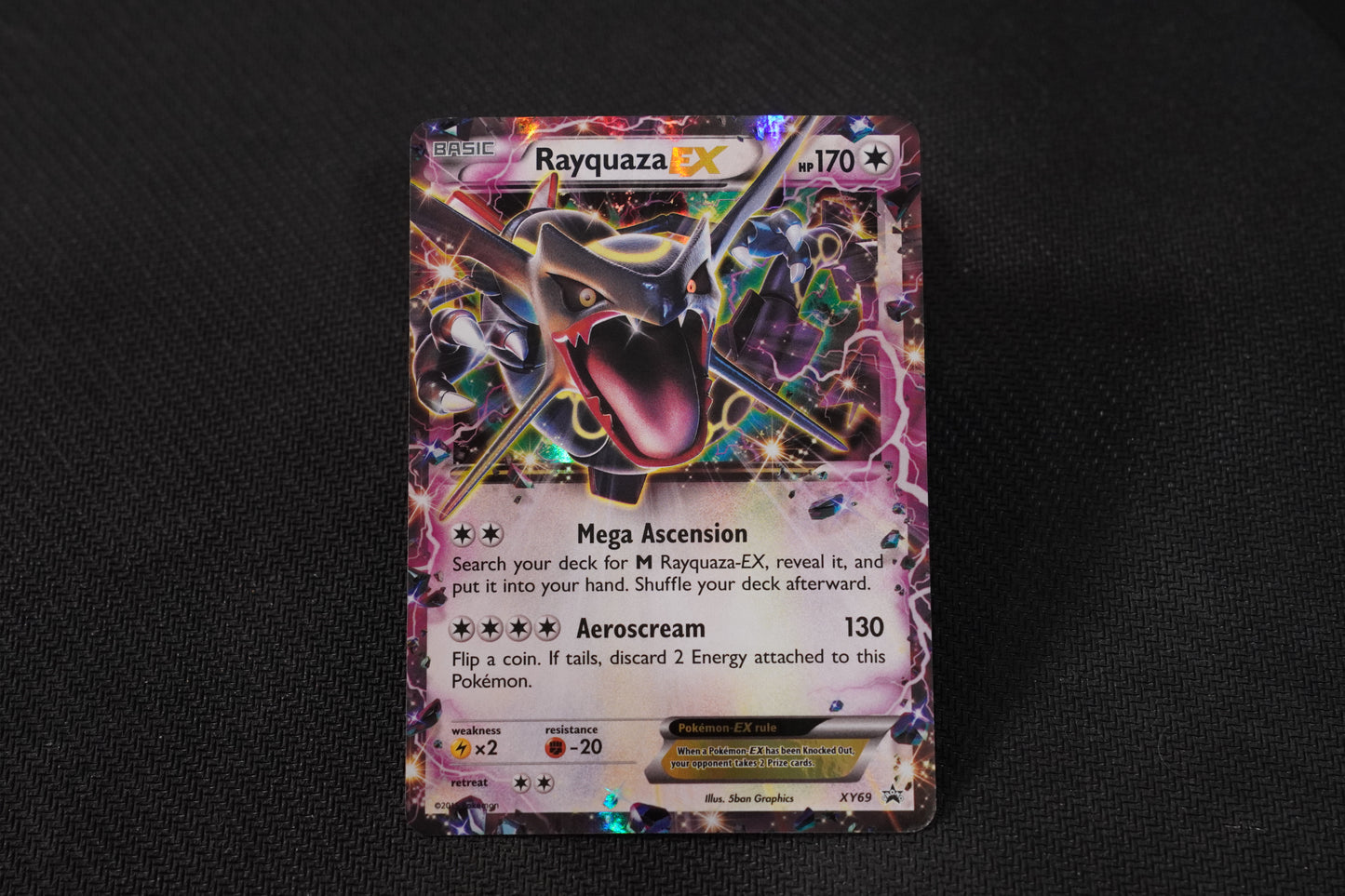 Rayquaza EX XY69 Promo Holo TCG Pokémon Card - V Moderately Played