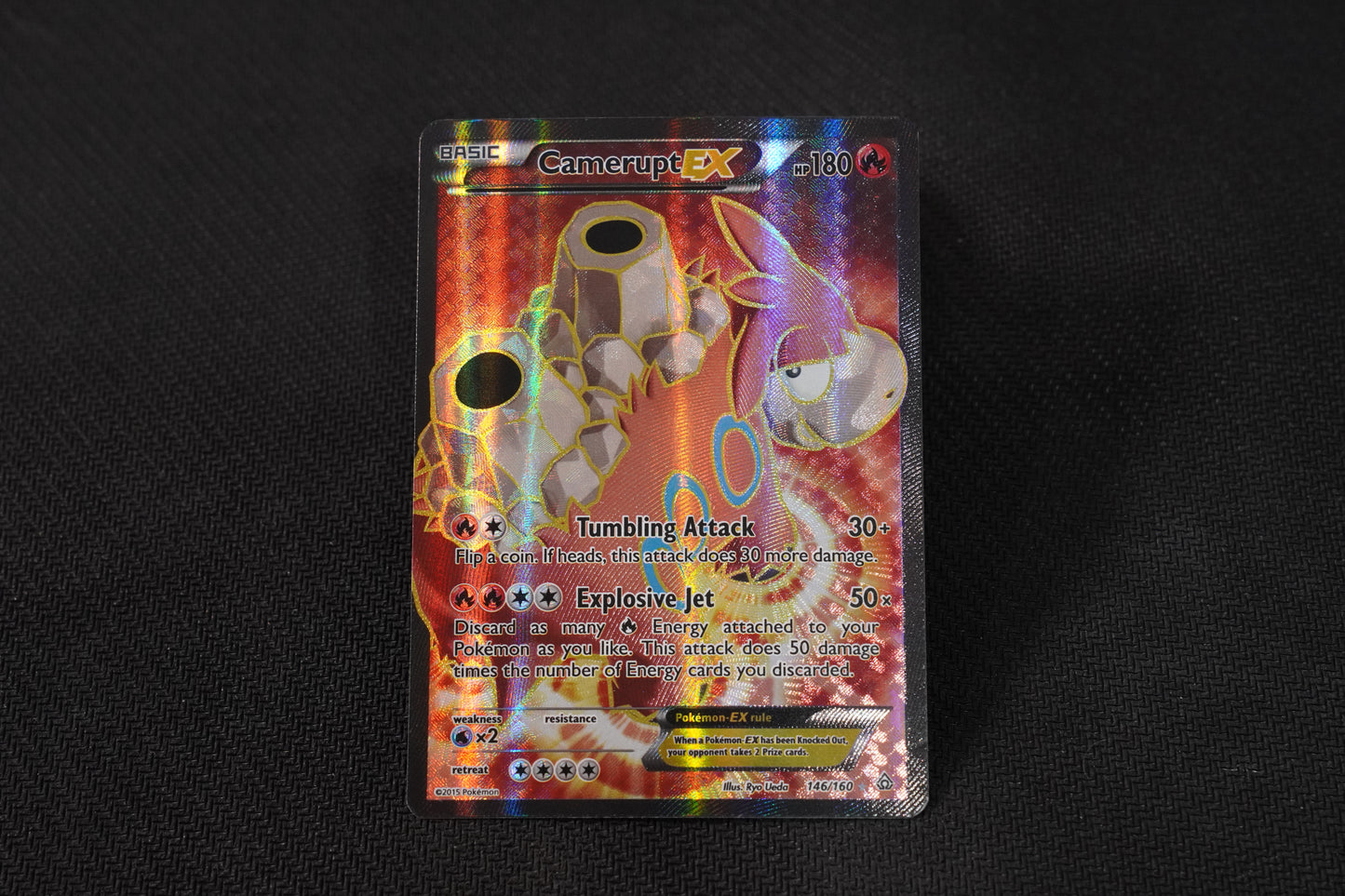 Camerupt EX 146/160 Primal Clash Holo Full Art TCG Pokémon Card - Lightly Played