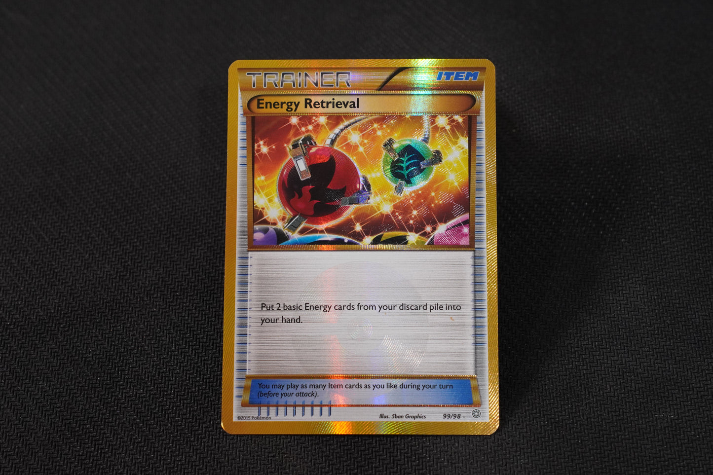 Energy Retrieval 99/98 Ancient Origins Holo Gold Secret Rare TCG Pokémon Card - Lightly Played