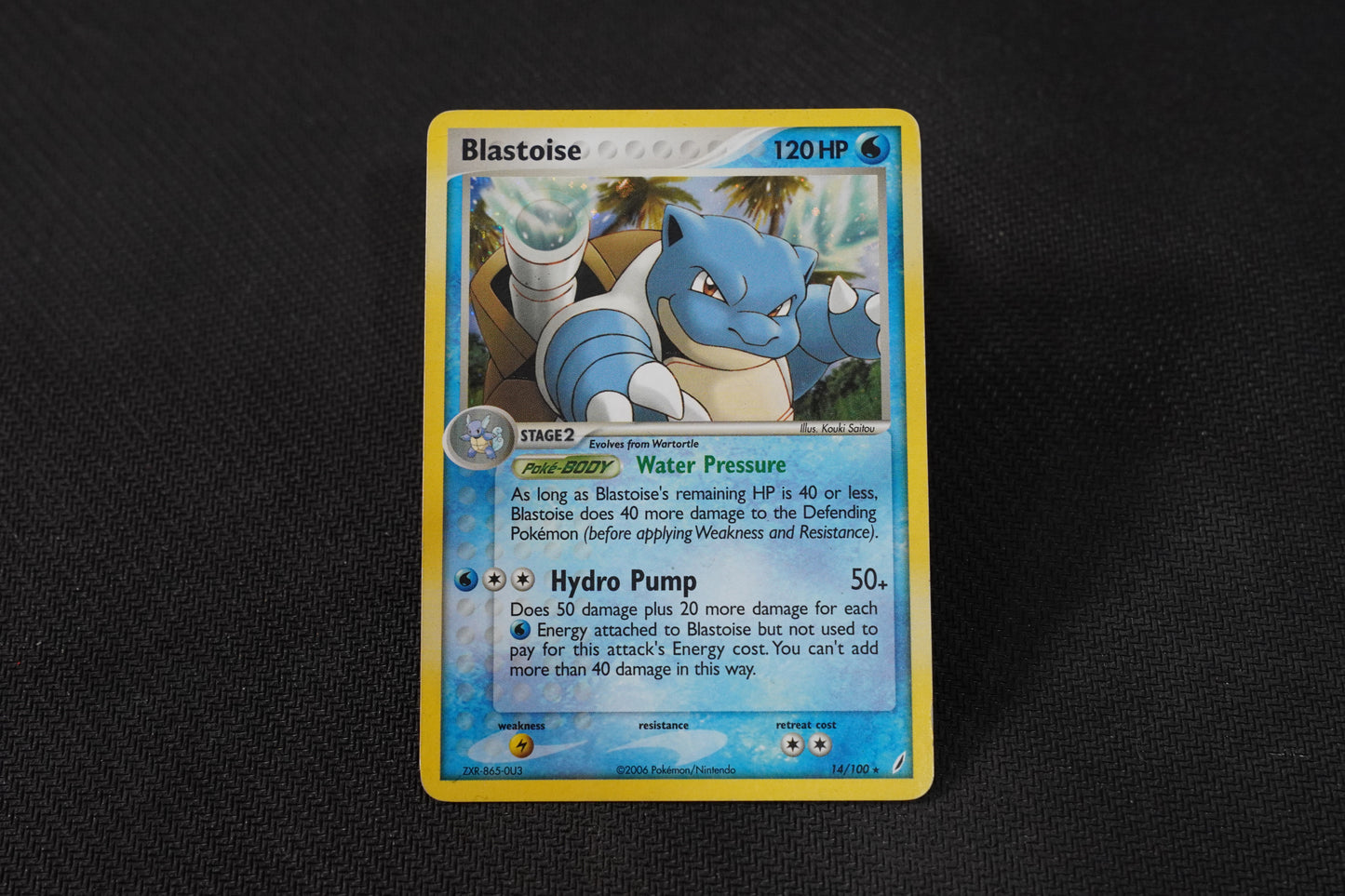 Blastoise 14/100 EX Crystal Guardians Holo TCG Pokémon Card - Moderately Played/D (creased)