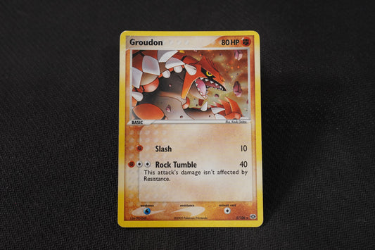 Groudon 5/106 Emerald Holo TCG Pokémon Card - Moderately Played/D (Creased0