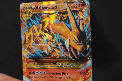 M Charizard EX 107/106 Flashfire Holo Secret Rare TCG Pokémon Card - Heavily Played/D (Creased)