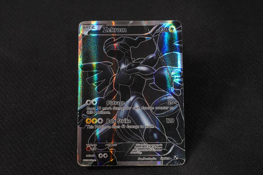 Zekrom 114/114 Black & White Holo Full Art TCG Pokémon Card - Heavily Played/D (Creased)