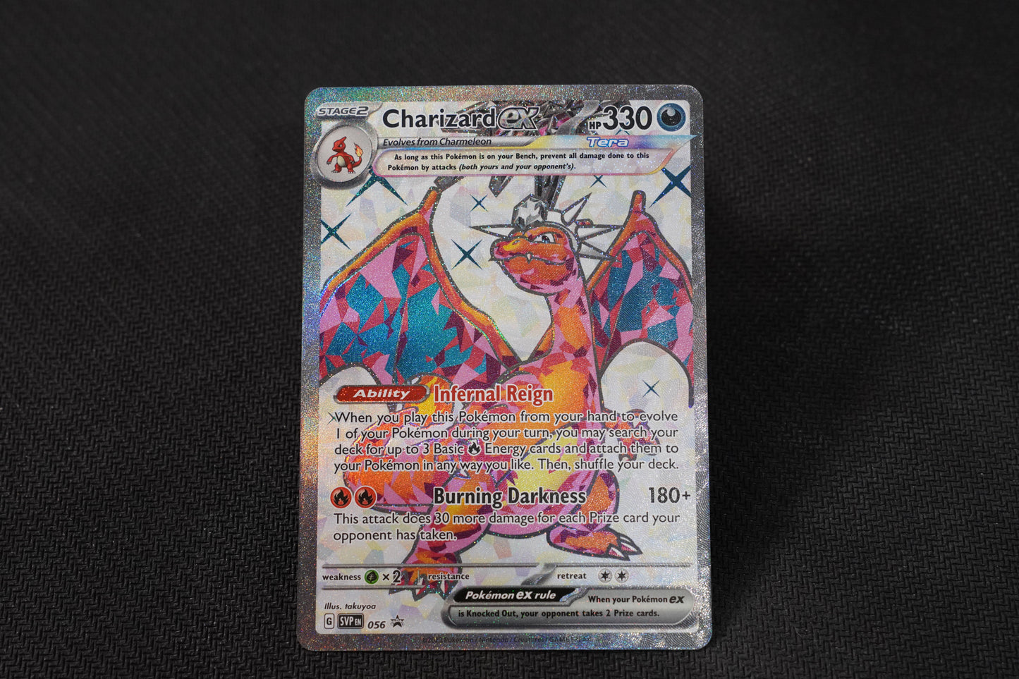 Charizard ex 056 Scarlet & Violet Black Star Promo Holo Full Art TCG Pokémon Card - Near Mint